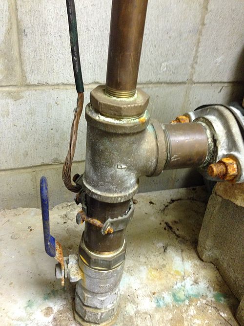 Metal water pipe used as grounding electrode