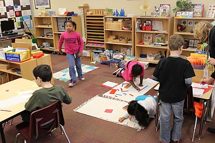 A Montessori classroom in the United States