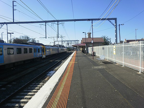 Southbound view from Platform 1, October 2021