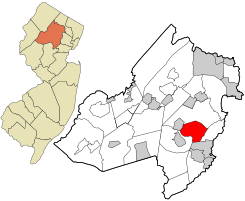 Morris County New Jersey incorporated and unincorporated areas Hanover Township highlighted.svg