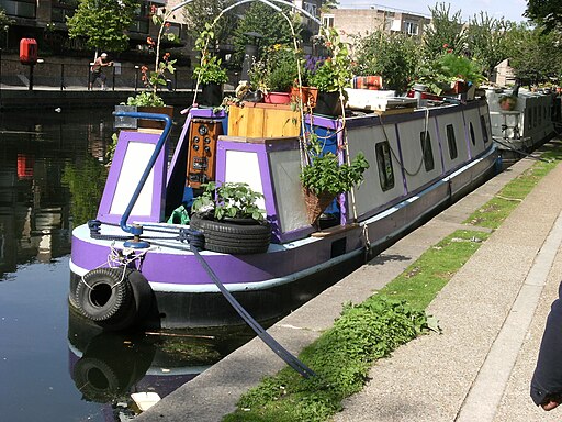 Narrowboat in Little Venice, London (1)