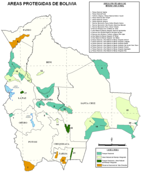 Parques nacionais da Bolívia. PNG