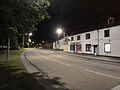 Coppins Bridge, Newport, Isle of Wight seen at night.