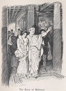 Habinnas and Scintilla, by Norman Lindsay (1922) Norman Lindsay Satyricon p144.jpg