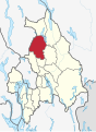 English: Location of en:Nannestad in Akershus County in Norway