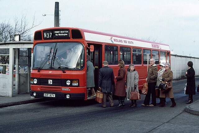 Midland Red South Leyland National 2 in Nuneaton in 1983