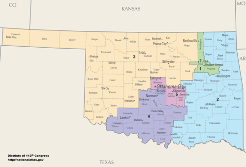 Oklahoma's congressional districts since 2013