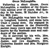Owen McLaughlin II (1863-1931) obituary in the Jersey Journal of Jersey City, New Jersey on March 31, 1931.png