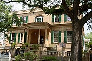 The Owens-Thomas House, at 124 Abercorn Street in Savannah, Georgia, US. It is a National Historic Landmark. This is an image of a place or building that is listed on the National Register of Historic Places in the United States of America. Its reference number is 76000611.