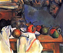 Paul Cézanne, Natura morta (1890-1893); olio su tela, 46.5×55.5 cm, Philips Memorial Gallery, Washington D.C.