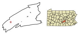 Perry County Pennsylvania Incorporated and Unincorporated areas Blain Highlighted.svg