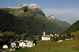 Splügen - Widok