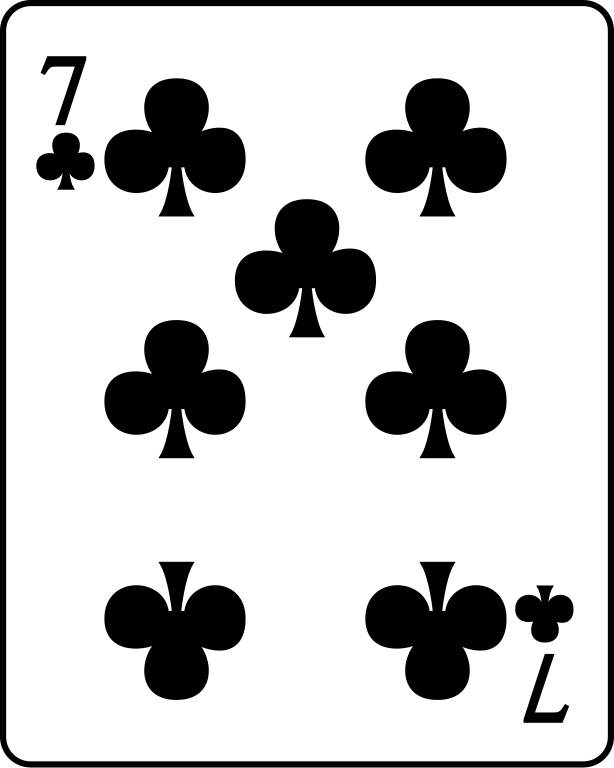 File Playing Card Club 7 Svg Wikimedia Commons