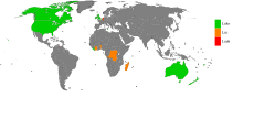 Land hvor Luke (grønt) er mye brukt