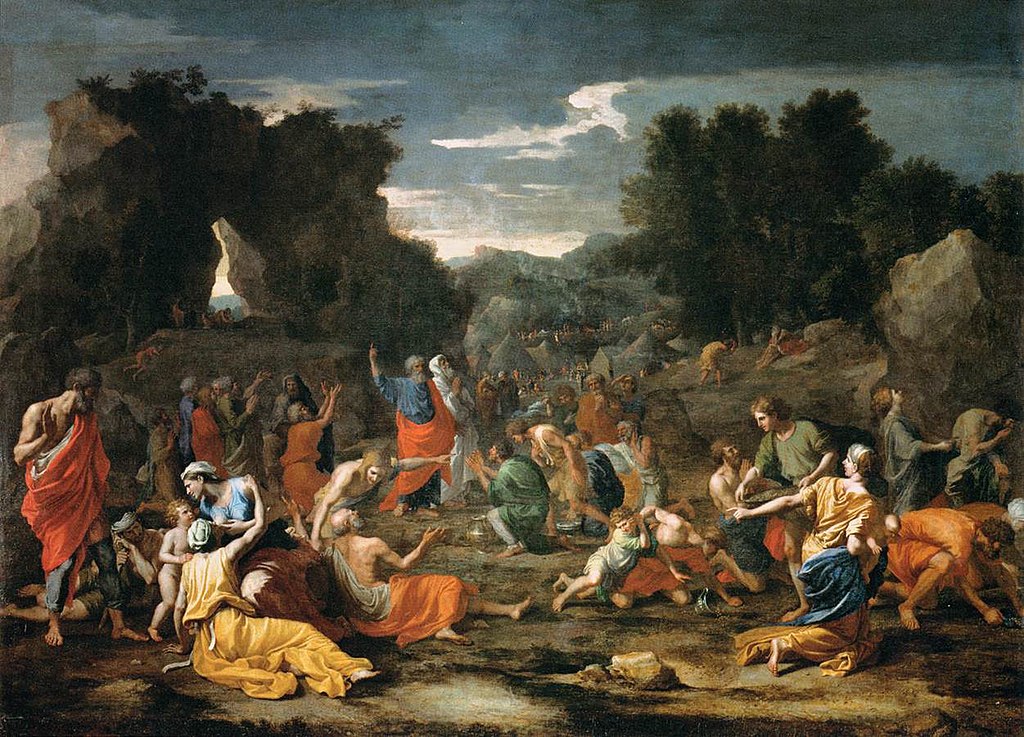 광야에서 만나를 모으는 이스라엘 백성들 (니콜라 푸생, 1637~1639년)
