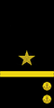 Oznaczenia na rękawach młodszego porucznika Marynarki Wojennej FR (od 2010)