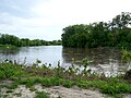 The Raccoon River from Walnut Woods State Park in West Des Moines, Iowa.