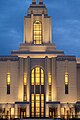 The temple at night