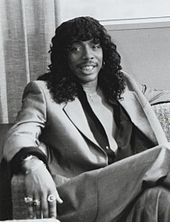 Carey sang "All My Life", written by Rick James, for her eighth studio album Glitter (2001). Rick James in Lifestyles of the Rich 1984.JPG