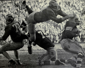 Kramer tackling Ohio State's Jim Roseboro, 1956