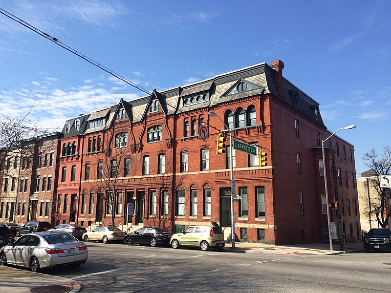 File:Rowhouses, 1724–1734 Saint Paul Street, Baltimore, MD 21202 (32501996063).jpg