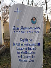 Grabstein für Rudi Brunnenmeier im Ostfriedhof München