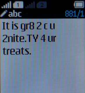 <span class="mw-page-title-main">SMS language</span> Abbreviated slang used in text messaging
