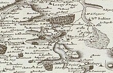 Carte de Saint-Coutant extrait de la carte Cassini de France (1750/1818)