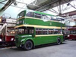 Salford Corporation bus 112 (TRJ 112), Museum Transportasi di Manchester, 15 juni 2011.jpg