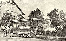 Sarajevo horse-drawn tram in 1885 Sarajevo Horse Tram (1885 - 1895).jpg