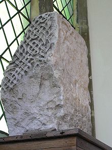 Anglo Saxon stone Saxon stone, St Mary's, Gillingham.jpg