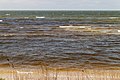 Schuimkoppen op het IJsselmeer in de bocht van Molkwar (Molkwerum). Locatie, Friese IJsselmeerkust.