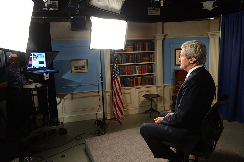 File:Secretary Kerry Prepares for his Google+ Hangout (3).jpg