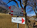 Guidepost at Bocchetta di Nava saddle