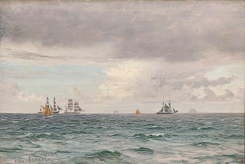 File:Ships off the coast of Gilleleje, Sealand Vilhelm Carl Ferdinand Arnesen (1903).jpg