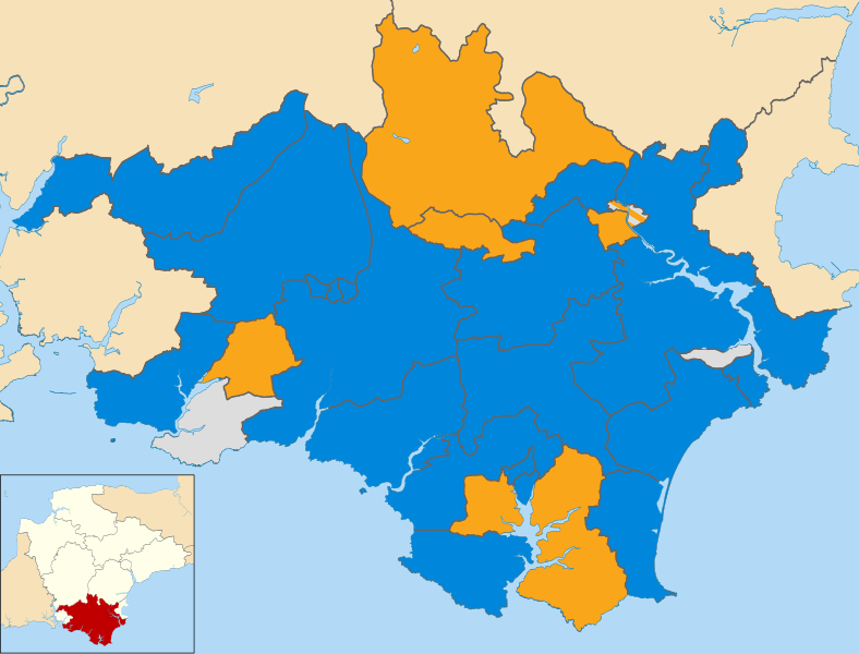 File:South Hams District Council wards, 2007.svg