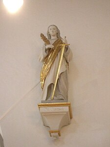 Socha svaté Reginy v kostele svaté Reginy v Drensteinfurtu