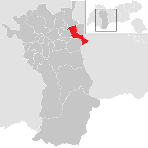 Location of the municipality of Stams in the Imst district (clickable map)