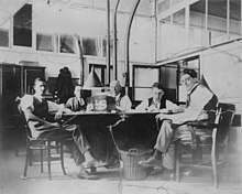 StateLibQld 2 164215 Sub-editor's room at the Brisbane Courier newspaper office, Brisbane, 1930.jpg