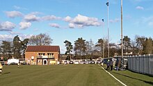 Stewarts & Lloyds Corby Klub Sepak bola clubhouse dan pitch.jpg