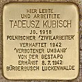 Stolperstein für Tadeusz Kubisch (Luckenwalde).jpg