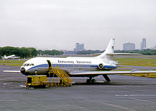 Aerolíneas Sud Caravelle at Aeroparque Jorge Newbery Buenos Aires in 1972