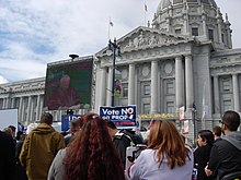 The California Proposition 8 was the inspiration behind the track. Supreme Court Prop8.jpg