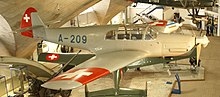 The Bf 108 as used by the Swiss Air Force during World War II. Aviation Museum / Flieger-Flab-Museum in Dubendorf, Switzerland. Swiss Air Force Messerschmitt Bf 108.jpg