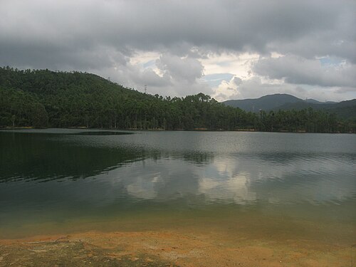 the serene surface of Tai Lam Chung Reservoir, Hong Kong