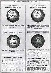 Tennis balls, advertisement, 19th century Tennis balls, advertisement, 19th century.jpg