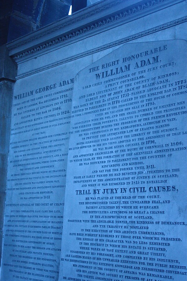 The grave of William Adam (1751–1839), Greyfriars Kirkyard