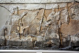 Tiglath-Pileser III and Shalmaneser V on a rock relief