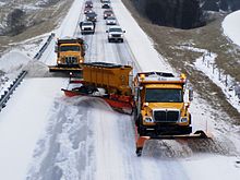 TowPlow and trucks on a Missouri rural Interstate TowPLow front view2.JPG