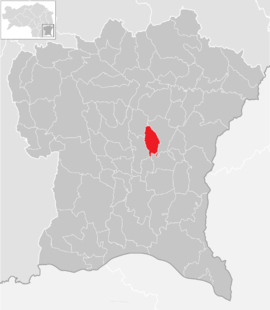 Poloha obce Trautmannsdorf in Oststeiermark v okrese Südoststeiermark (klikacia mapa)